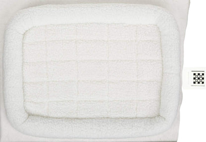 MidWest Homes for Pets QuietTime Dog Bed - White Fleece Bolster, Ultra-Soft and Machine Washable, Fits 24-Inch Crates and Carriers, for Small Breed Dogs