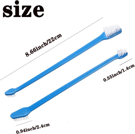 YMCCOOL Dog Toothbrush Set of 8 – Dual Headed Dental Hygiene Brushes for Small to Large Dogs, Easy Teeth Cleaning & Dental Care,Dog Tooth Brushes for Small to Large Dogs, Cats, and Most Pets