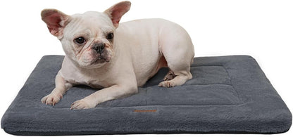 Made4Pets Dog Crate Pad Bed for Medium Large Dogs, Washable & Reversible, Anti-Slip Kennel Mat for Cozy Sleeping, Soft Fluffy Dog Bed for Indoor & Outdoor Use, 35"x23", Gray