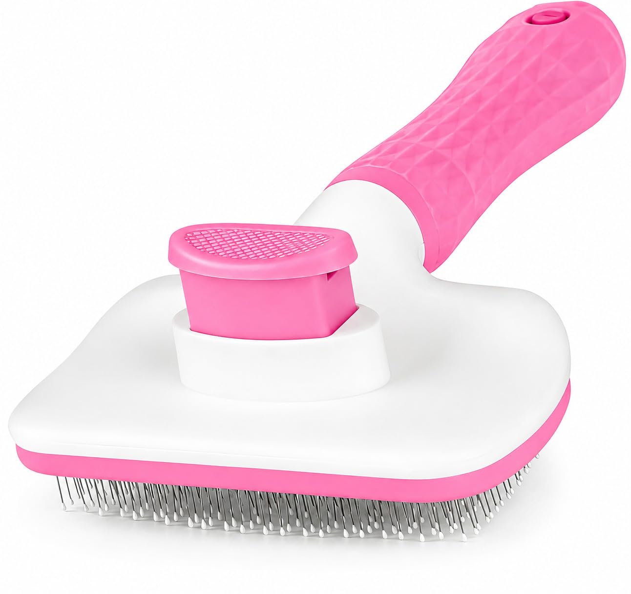 Self-Cleaning Slicker Brush, Dog Cat Bunny Pet Grooming Shedding Brush, Easy to Remove Loose Undercoat, Pet Massaging Tool Suitable for Pets with Long or Short Hair (Black)