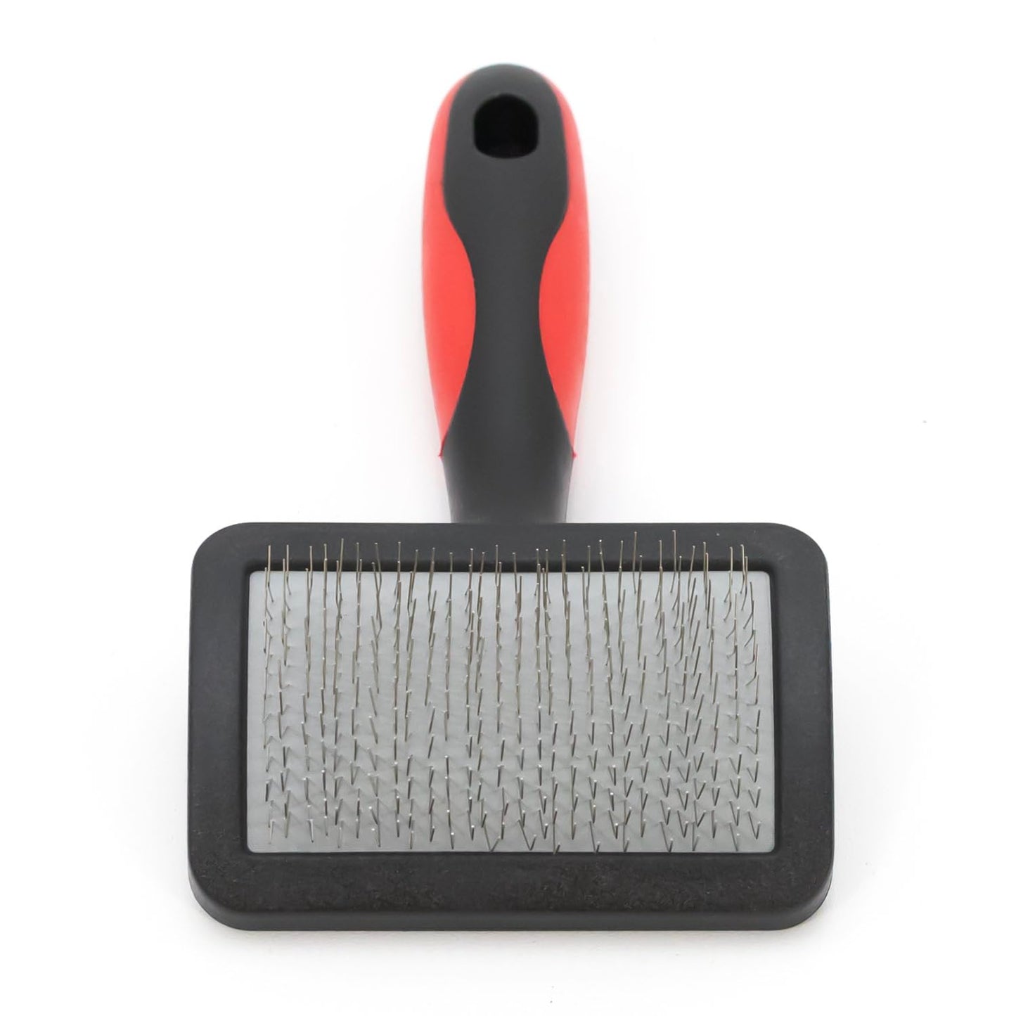 Jeffers Pet Dual Level Pin Universal Slicker Brush for Dogs, Cats & Small Pets - Curved Grooming Brush with Long & Short Pins for Shedding, Detangling, Finishing - Remove Mats & Dead Coat - Large