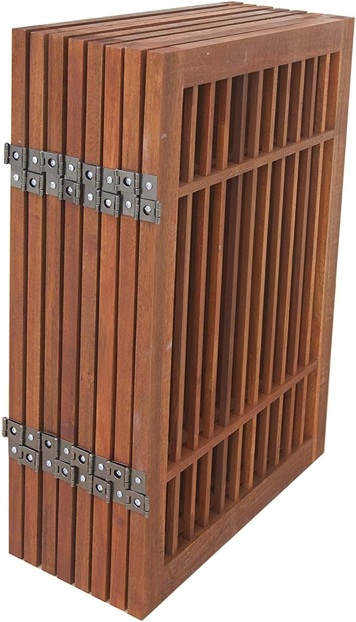 Urnporium Freestanding Wooden Dog Gate for Doorways – Foldable Acacia Wood Pet Gate, No Drill Portable Indoor/Outdoor Puppy Fence Barrier (White Pet Gate, 3 Panel 24" Tall)