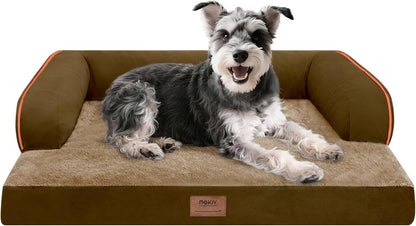 Large Dog Bed Orthopedic Washable - Beds Bolster - Medium XL XLarge Big Dogs - Memory Foam Couch Sofa - Waterproof with Removable Cover