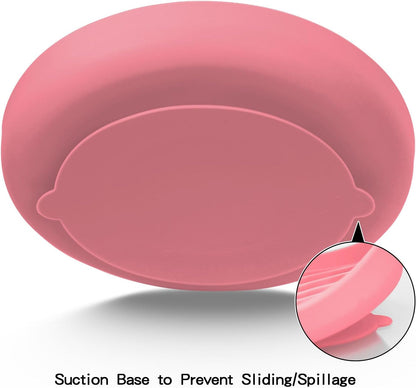 Slow Feeder Dog Bowls, Silicone Food Bowl Anti-Gulping, Pets Puppy Slow Feeder with Suction Cups, Dishwasher Microwave Safe for All Small Medium Dogs, Wave Design Blue