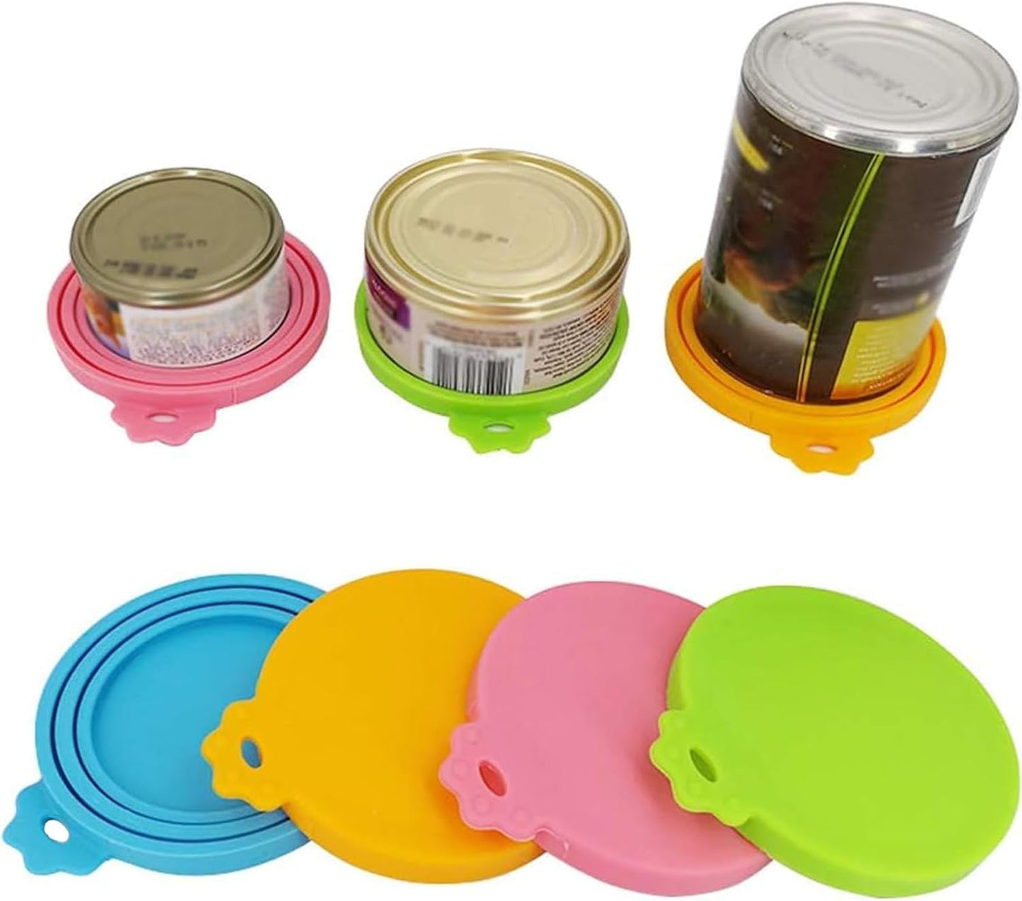 Food Can covers | 6 Pack Silicone Tin Lids for Dog and Cat | Universal BPA Free | One Can Cap Fit Most Standard Size Canned Dog Cat Food