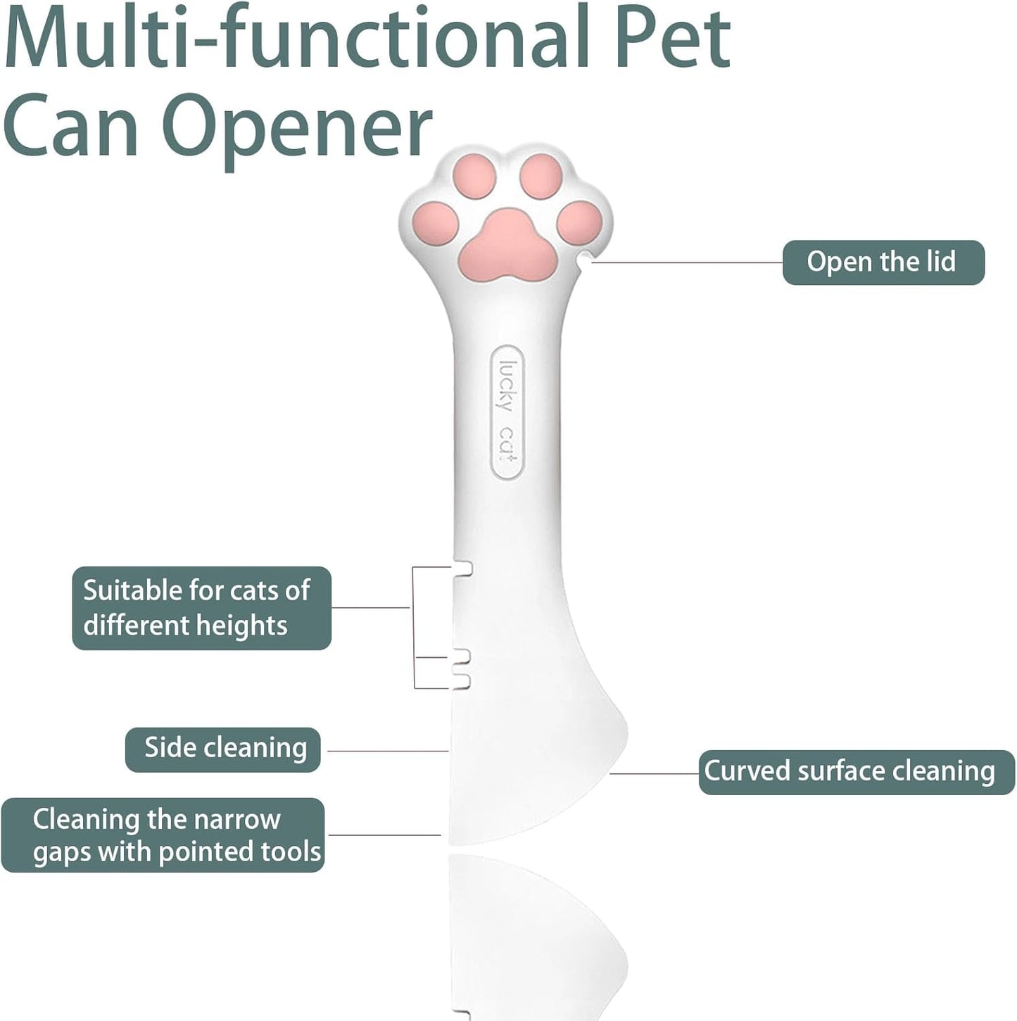 Cat Spoons for Wet Food Pet Can Lid Cover, Silicone Multi-Function Cute Paw Shape Opener Spatula Cat Food Spoon Cat Food Can Lid (Mixing colors)