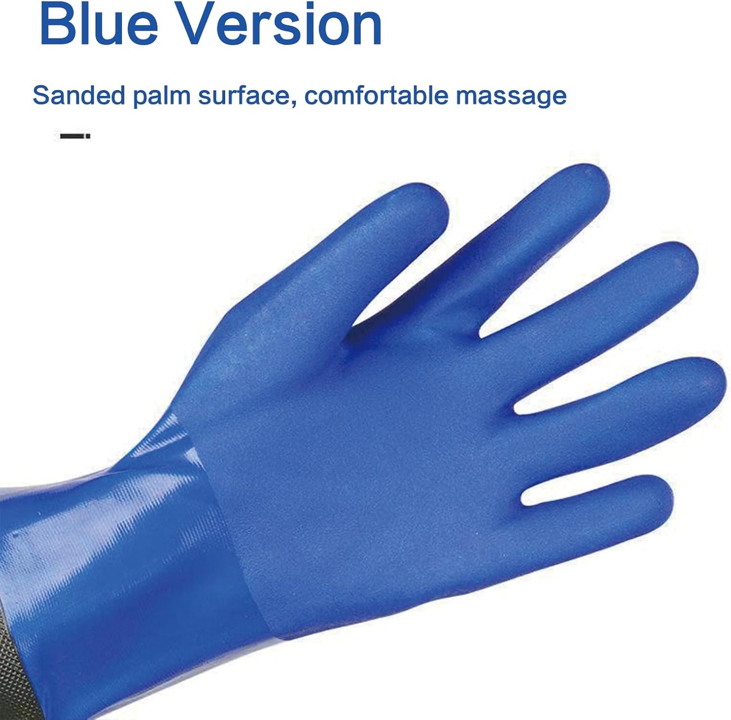 YOFANG 14" Long Pet Grooming Gloves for Washing & Hair Removal,Waterproof Rubber Cat Bite-Proof Brush Gloves,Dog Bath Glove with Soft 3500+ Particles Massage,Orange