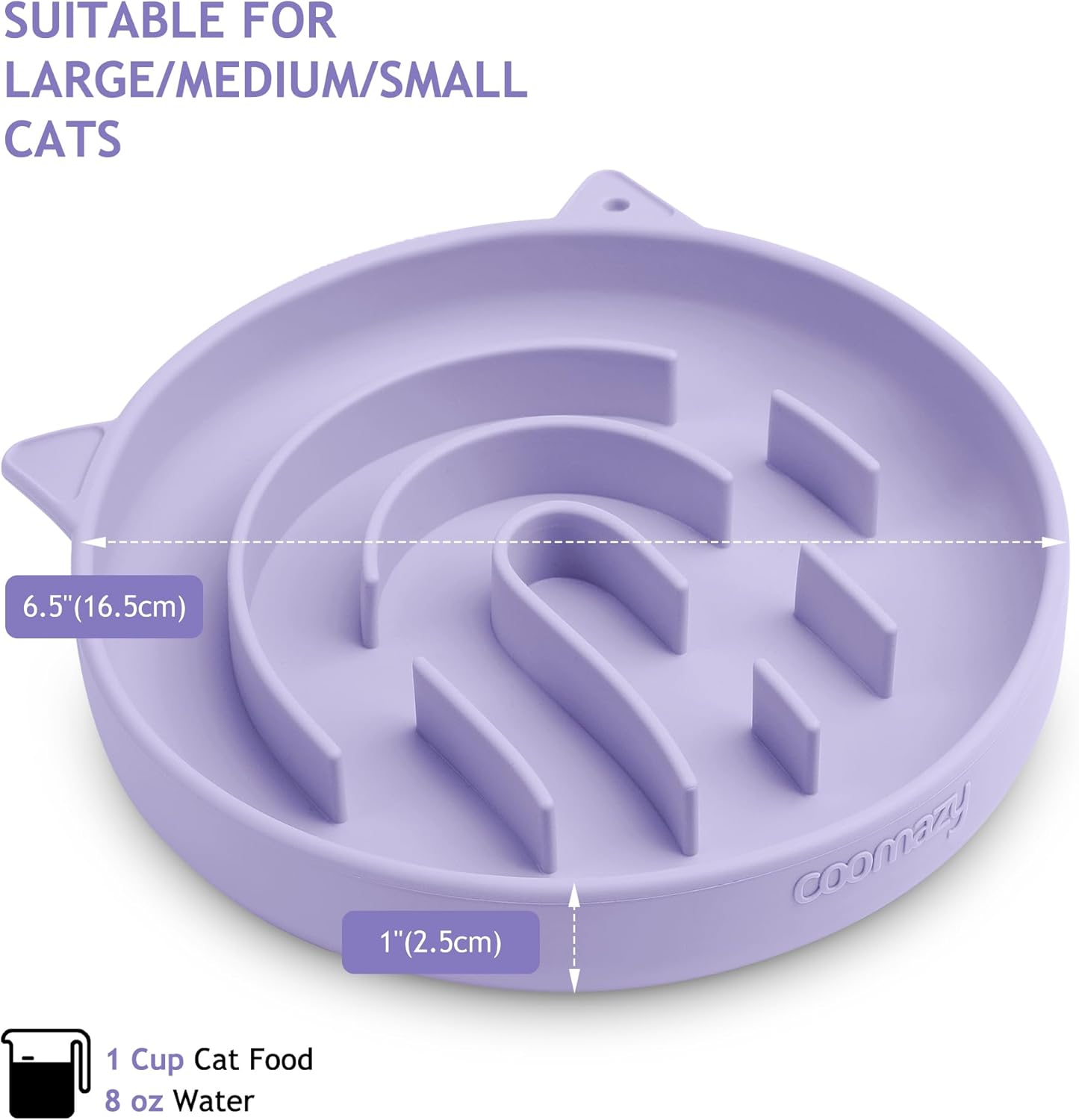 Coomazy Large Silicone Slow Feeder Dog Bowls, Interactive Puzzle Toy for Pets Food Training, Keeps Dogs Busy, Prevents Puppy Overeating (Dark Green, Large: 3.2Cup)