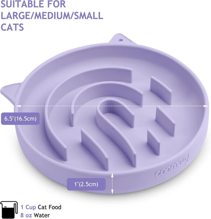 Coomazy Large Silicone Slow Feeder Dog Bowls, Interactive Puzzle Toy for Pets Food Training, Keeps Dogs Busy, Prevents Puppy Overeating (Dark Green, Large: 3.2Cup)