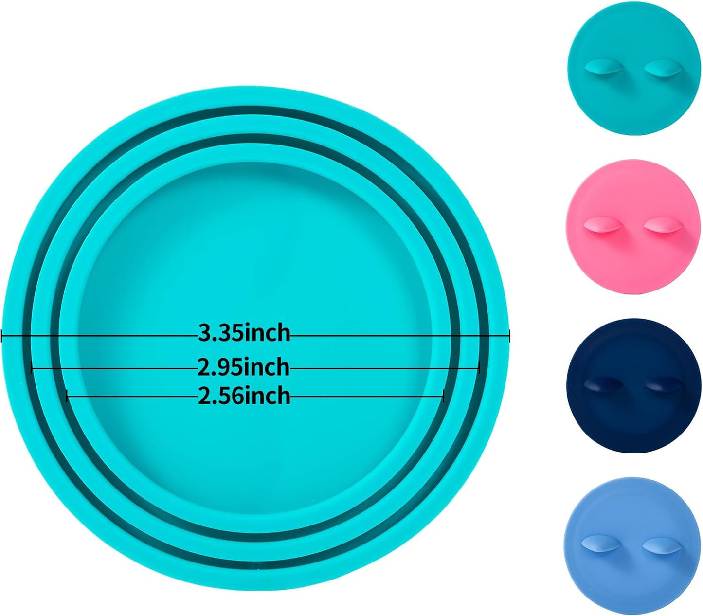 4Pack Cat Food Can Cover Lids Cute Pet Ears Shaped Pet Food Can Covers Universal 1 Fits 3 Standard 3 oz,5.5 oz,12 oz Dog Cat Can Covers Lids Toppers (4)