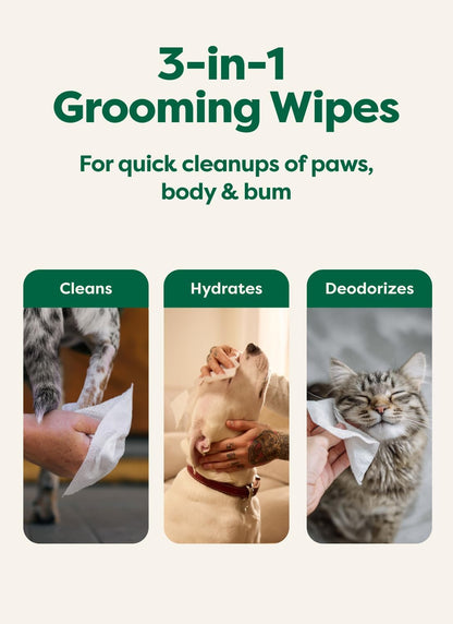 Earth Rated Dog Wipes, Hypoallergenic, Cleaning and Hydrating, for Grooming Paws, Body and Butt, Lavender Scented, 400 Count