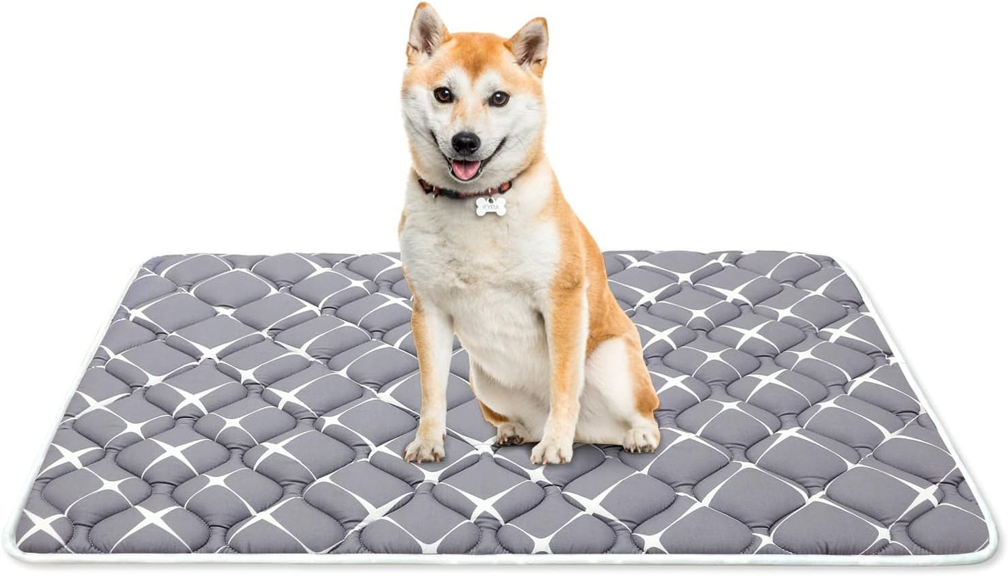 Bubble bear Dog Crate Mat - Ultra Soft, Washable & Anti-Slip Kennel Pad for Small/Medium/Large Dogs, Dark-Hued to Hide Stains (48"x30")