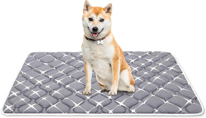 Bubble bear Dog Crate Mat - Ultra Soft, Washable & Anti-Slip Kennel Pad for Small/Medium/Large Dogs, Dark-Hued to Hide Stains (48"x30")