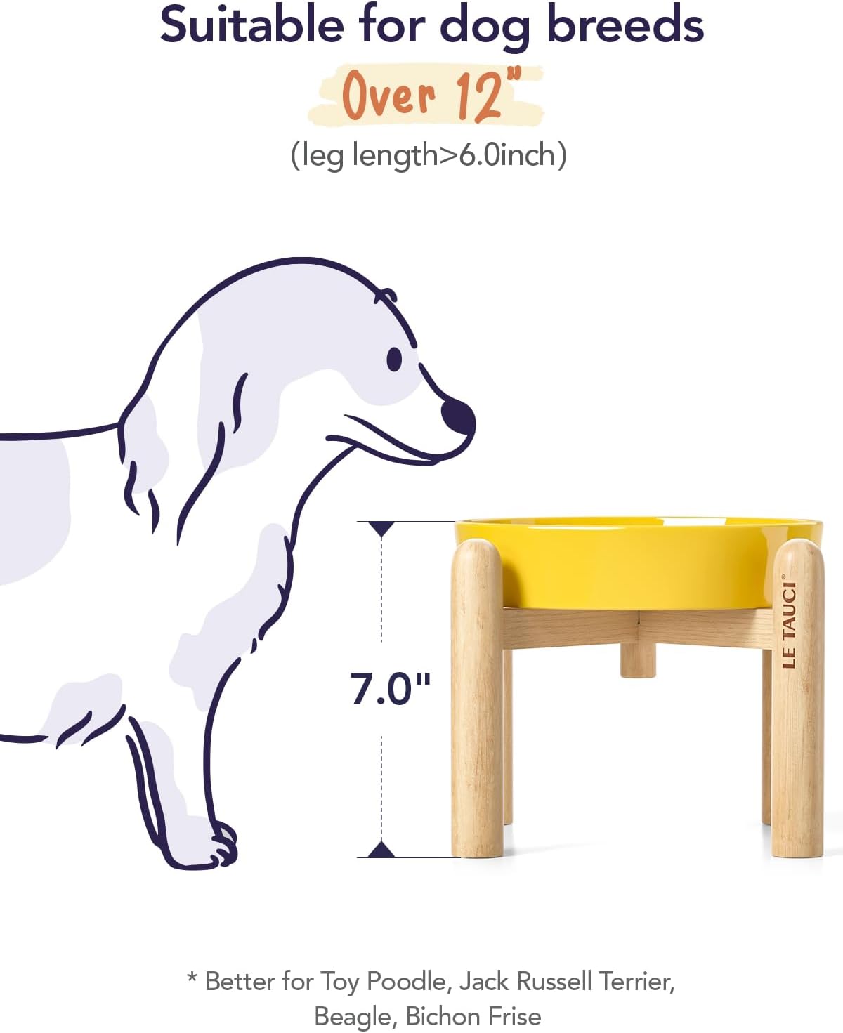 LE TAUCI Dog Bowls Slow Feeder Ceramic, 1.5 Cup Slow Feeding Bowl for Small and Medium Breed, Puzzle Dog Food Bowl for Fast Eater, Maze Purple