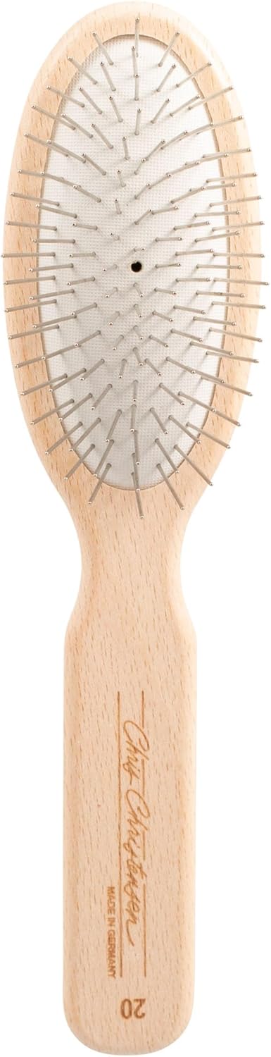 Chris Christensen Dog Brush, 27 mm Oval Pin Brush, Original Series, Groom Like a Professional, Stainless Steel Pins, Lightweight Beech Wood Body, Ground and Polished Tips