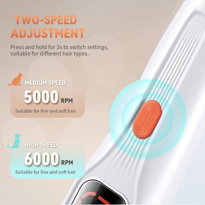 2026 New Pet Precision Trimmer, Dog Paw Trimmer with LED Light, Low Noise, IP68 Waterproof, Dual-Speed Motor, Suit for Trimming Paw, Ear, Face, Butt, Eyebrows, USB Rechageble