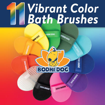 Bodhi Dog Shampoo Brush - Pet Grooming & Bath Supplies for Dogs and Cats - Bath Brush for Long & Short Hair - Premium Scrubber for Shower, Bathing & Massage (One Pack, Blue)
