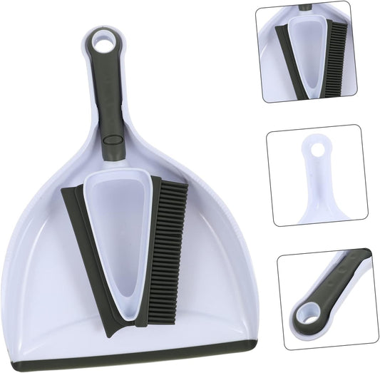 FRCOLOR 2-in-1 PET Hair Removal Brush and Dustpan Broom Set Multi-Functional PET Cleaning Tools for Home Dog Hair Remover Ergonomic Handle