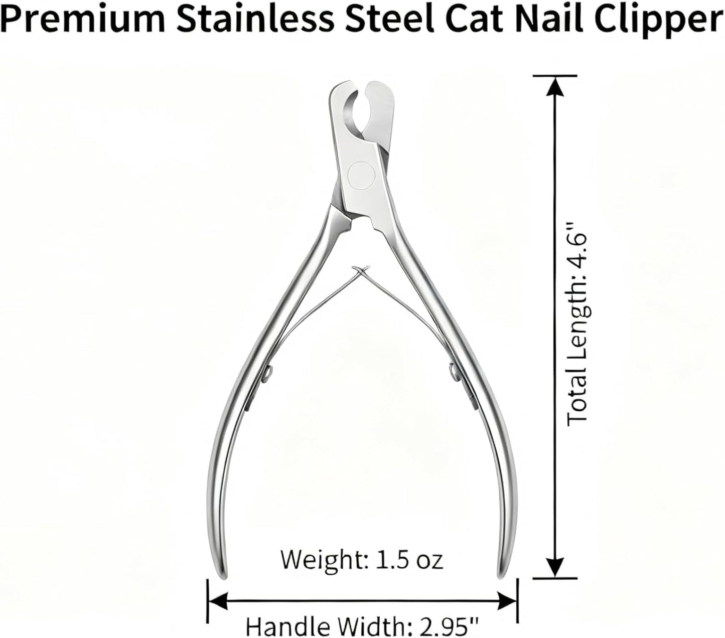 Cat and Dog Nail Clippers for Small & Medium Pets - Precision Pet Nail Trimmer with Included Cat Nail File - Professional Metal Claw Scissors for Kittens, Puppies, Rabbits & Birds