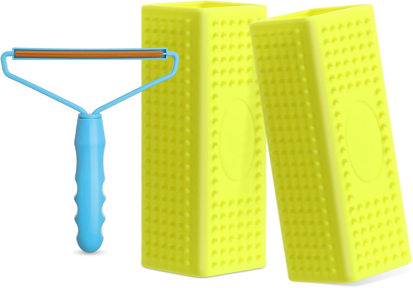 Honeydak 3 Pieces Hair Remover Tool Dog Hair Remover Pro Silicone Cleaner Brush Roller Fuzz Hairball Brush for Carpet Rake, Car Mat, Couch, Pet Bed, Clothes