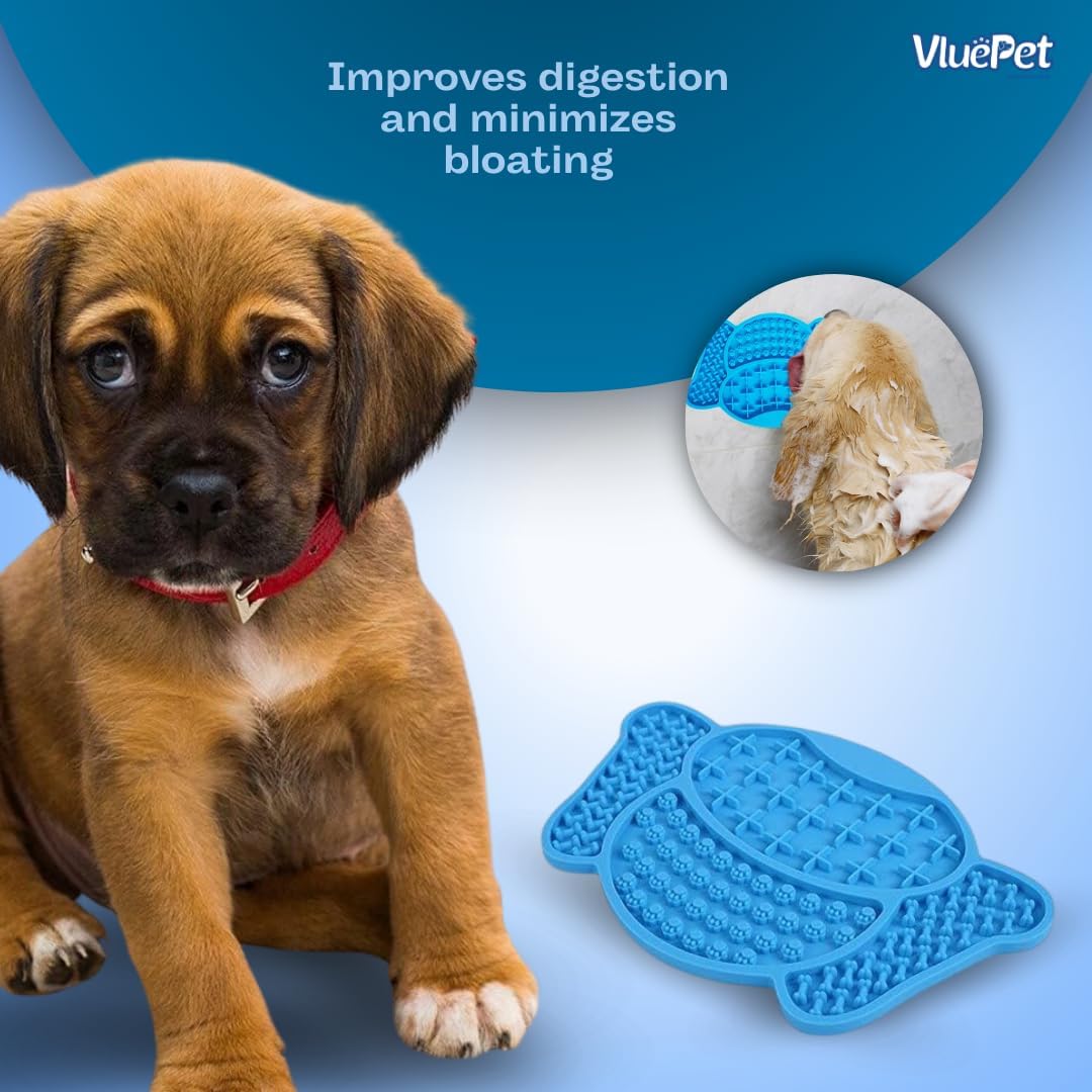 VALUEPET | Dog Lick Mat - Silicone Lick Mat for Anxiety Relief - Slow Feeder Licking Pad for Butter, Yogurt, & Peanut - Suitable for Dog Training, Boredom Reducer, Bathing & Grooming - Paw - 6.6 Inch