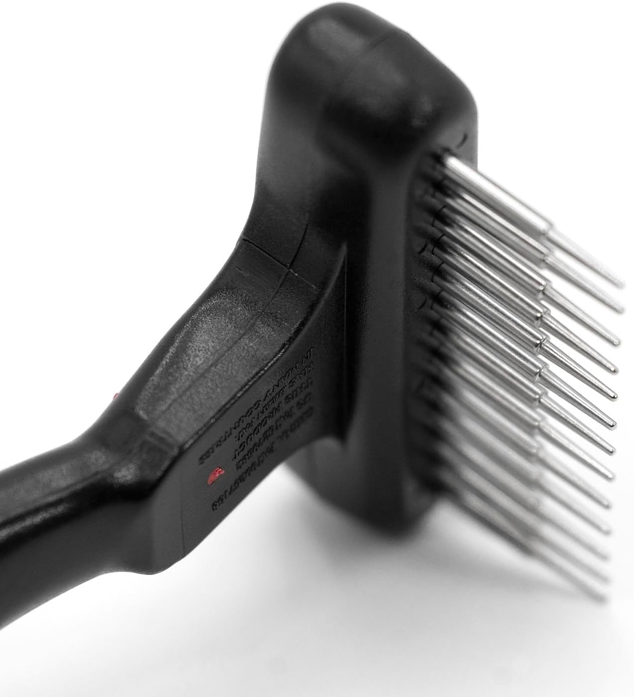 Jeffers Pet Magic Spring Undercoat Rake for Dogs & Cats, Pet Deshedding Brush, Undercoat Hair Removal Rake, Grooming Tool for Detangling, Removing Fur & Mats, Red Black Handle - Single Row 13 Pins