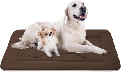 Large Dog Bed Soft Dog Crate Pad Mat 42 in Non-Slip Bottom Washable Dog Sleeping Mattress Pet Beds Cat Bed Kennel Pad, Dark Gray