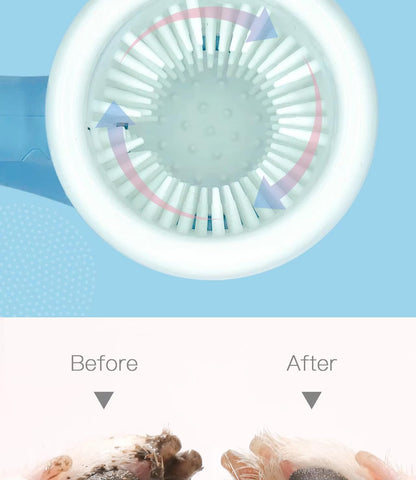 Dog paw cleaner, semiautomatic paw washer for dogs, Portable Pet Foot Wash Cup, Soft Pet Feet Quickly Cleaner.