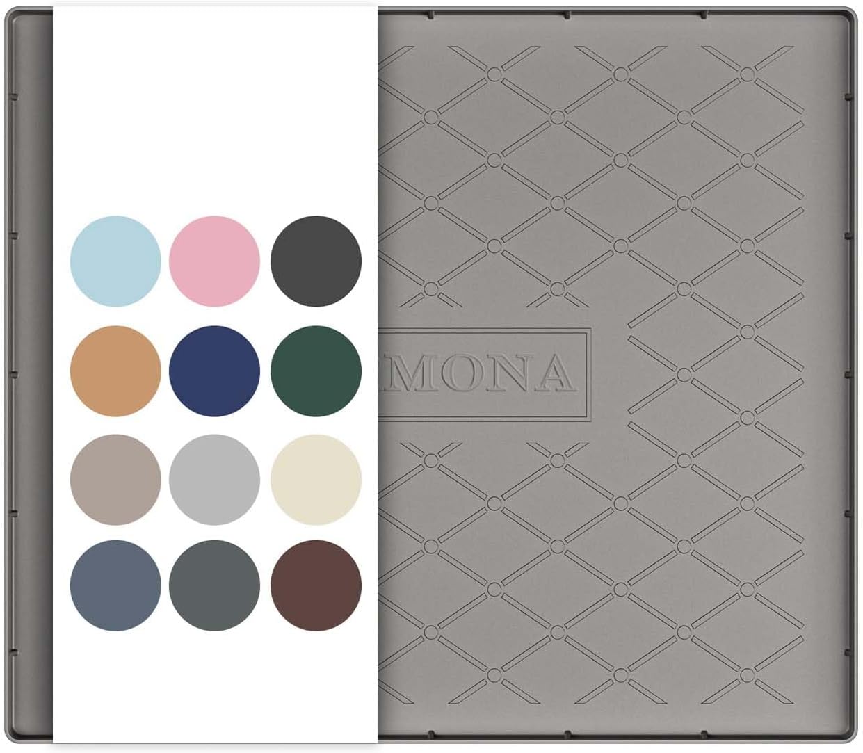 URMONA Under Sink Mat for Kitchen Waterproof, 34" x 22" Silicone Under Sink Mat for Shelf Liner Organizer, Cabinet Sink Protector Under Sink Liner for Bottom Kitchen, Bathroom(Light Grey)