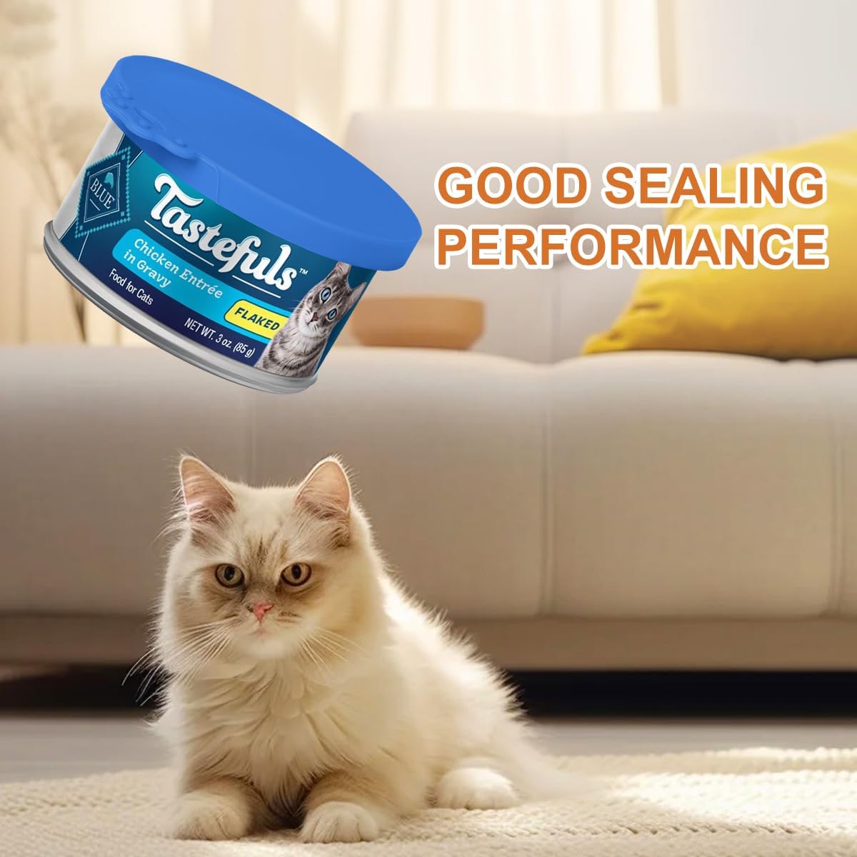 2-Pack Silicone Pet Food Can Lids – Universal Fit for Dog & Cat Food, One Lid Fits 2 Standard Can Sizes, Blue and Green