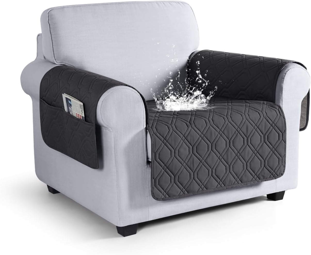 VANSOFY Couch Cover, Waterproof Sofa Covers Washable Slipcover Furniture Protector Couch Seat Covers Non-Slip Couch Cover for Dogs, Pets(Sofa, Dark Gray)