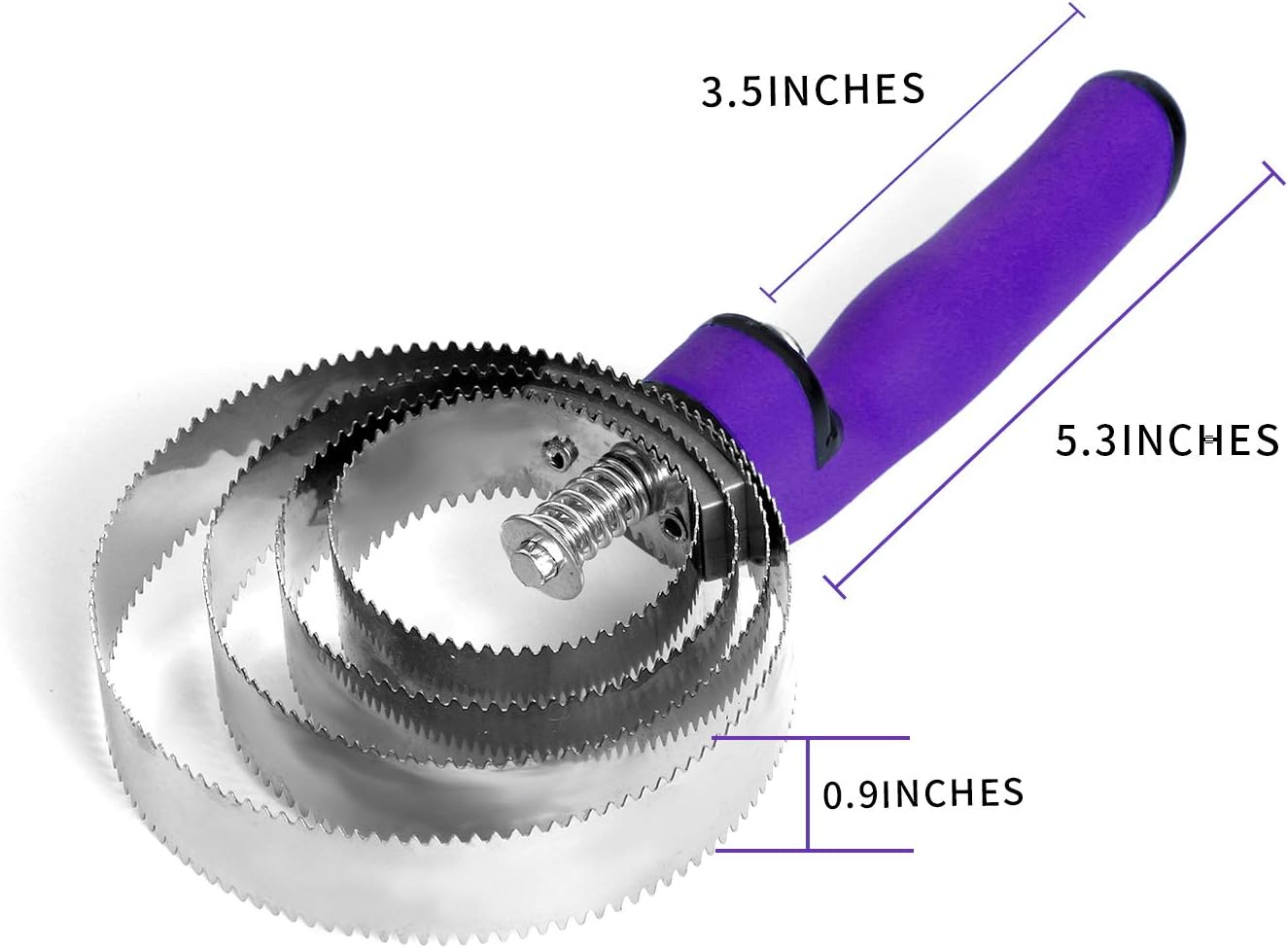 BOTH WINNERS Reversible Stainless Steel Curry Comb with Soft Touch Grip (Blue)