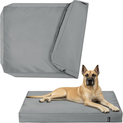 PAWFINITY Waterproof Dog Bed Cover Replacement Washable, Easy to Clean, Pet Hair Resistant, Heavy Duty Oxford, Zipper Closure, Indoor/Outdoor Use, Fits 36 Inch Dog Crate - Large, 34x22x3.5, Black