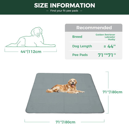 FXW Washable Pee Pads for Dogs, Puppy Pads with Super Absorbent, Specifically Designed for FXW Rollick/Homeplus 24inch 6 Panels Dog Playpen, 39" x 63" Rectangle, Khaki, 1 Pack