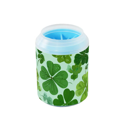 Dog Paw Cleaner Cups for Dogs Pet Foot Washer Paw Scrubber for Medium Small Dogs Cats Cleaning Cup Cute Yellow Fiesta Guitars Cacti and Ethnic Birds