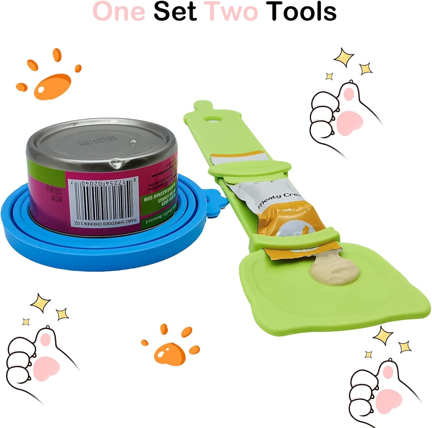 4 Pack Pet Food Can Cover Silicone Can Lids for Dog and Cat Food(Universal Size, One fit 3 Standard Size Food Cans)