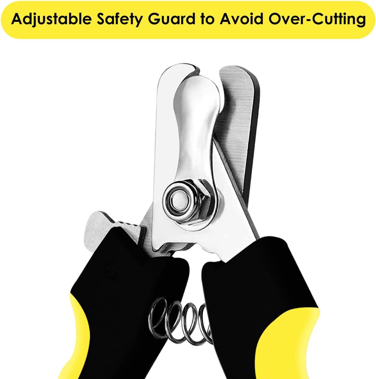 Candure Dog Nail Clippers Professional Pet Nail Clipper Suitable for Cats, Rabbits and Guinea Pigs - Safety Lock/Protective Guard to Avoid Over Cutting (Green, Medium to Small)
