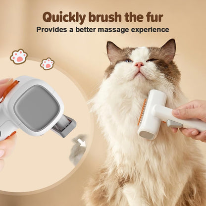 1 Pieces 2-in-1 Pet Self-Detangling & Grooming Comb, 2026 Upgraded Pet Dematting Comb, Pets Grooming Brush for Dog, Cat, Removes Mats, Tangles, Loose Fur (1, White)