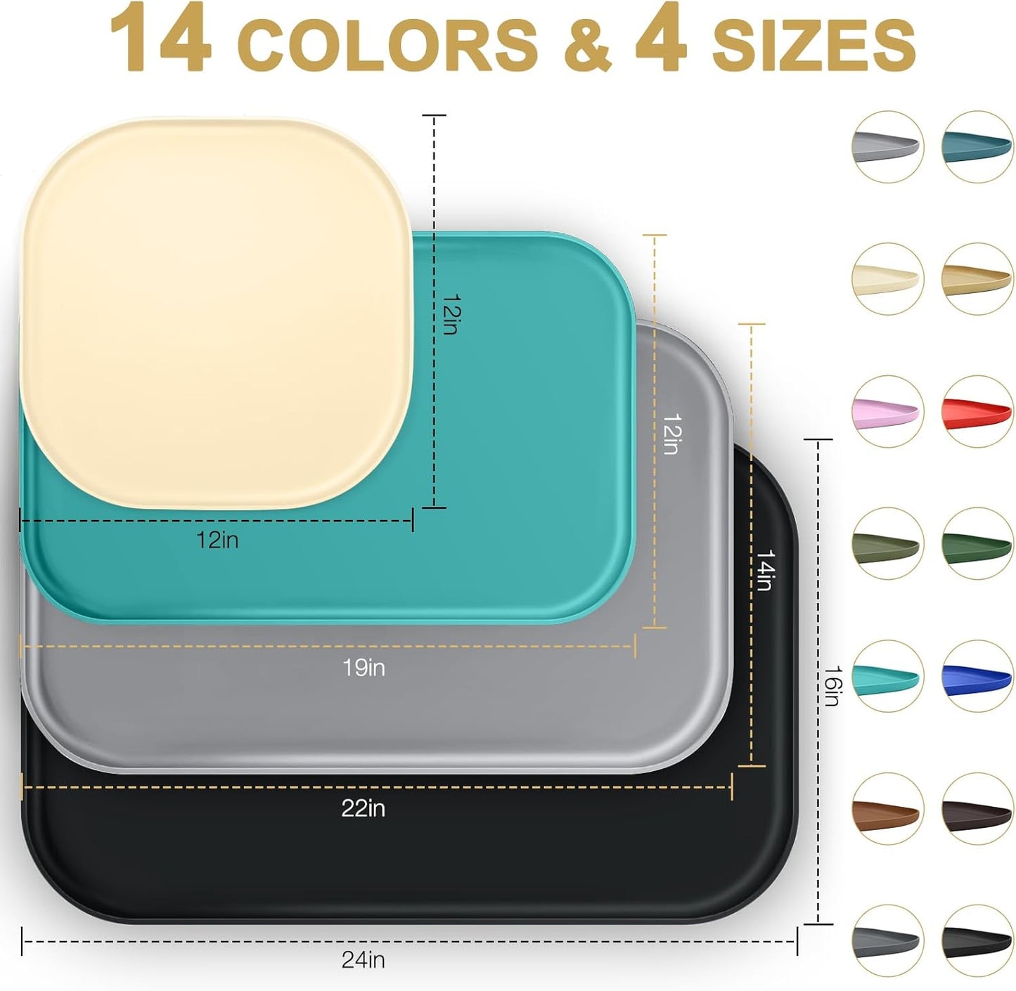 Small Silicone Pet Food Mat with Raised Edge for Food and Water Bowl, Square Dog Feeding Mats, Cat Food Trays for Floor Waterproof, Rubber Tray for Dogs and Cats, 12 x 12 x 0.7 Light Olive Green
