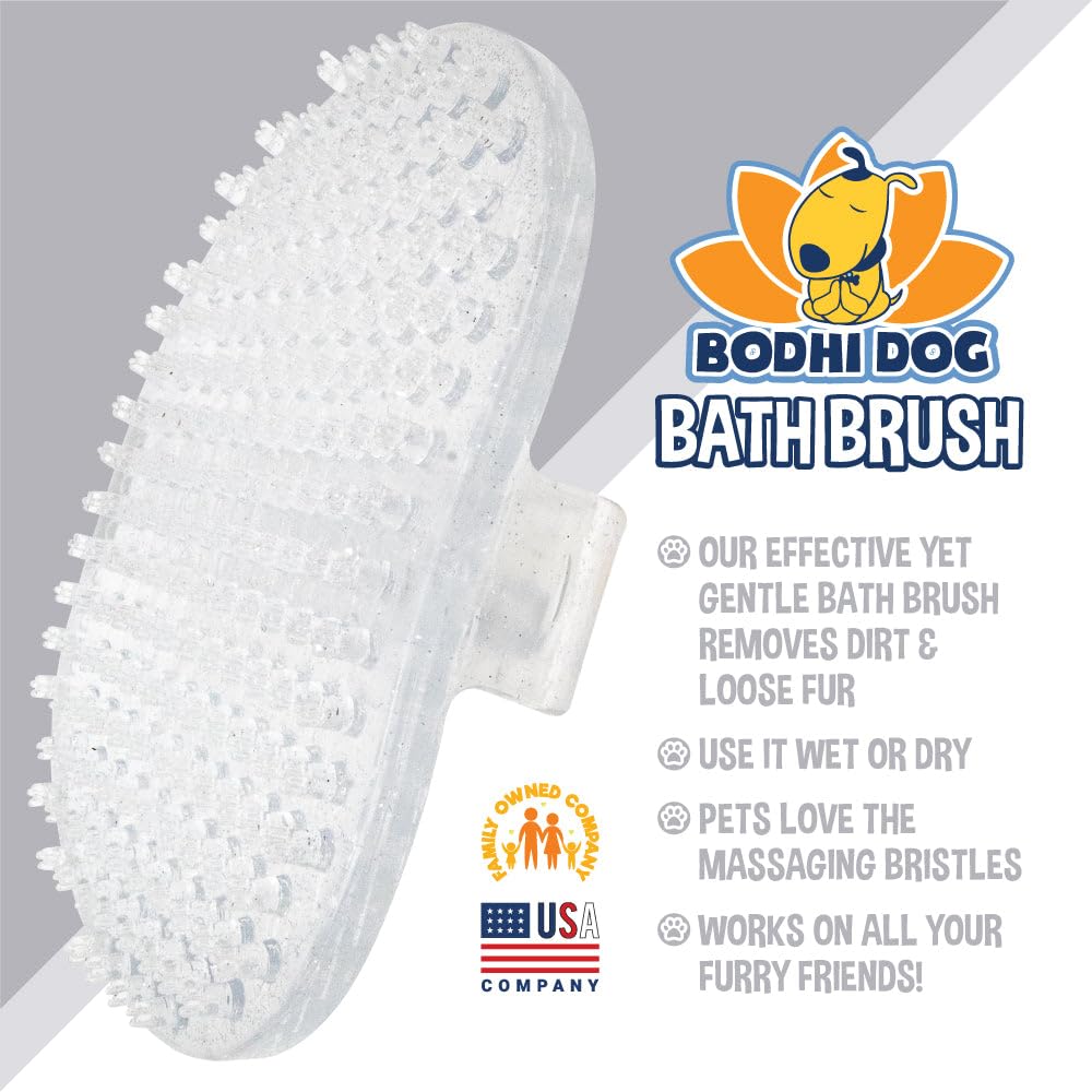 Bodhi Dog Shampoo Brush - Pet Grooming & Bath Supplies for Dogs and Cats - Bath Brush for Long & Short Hair - Premium Scrubber for Shower, Bathing & Massage (One Pack, Blue)