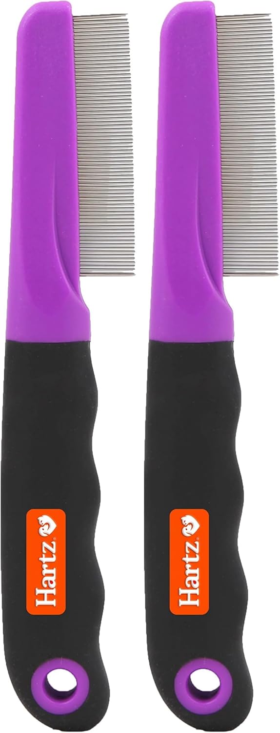 Hartz Groomer's Best Flea Comb for Dogs and Cats, Fine-Toothed Gentle Pet Comb for Detangling or Dematting Face & Paws (Pack of 1)