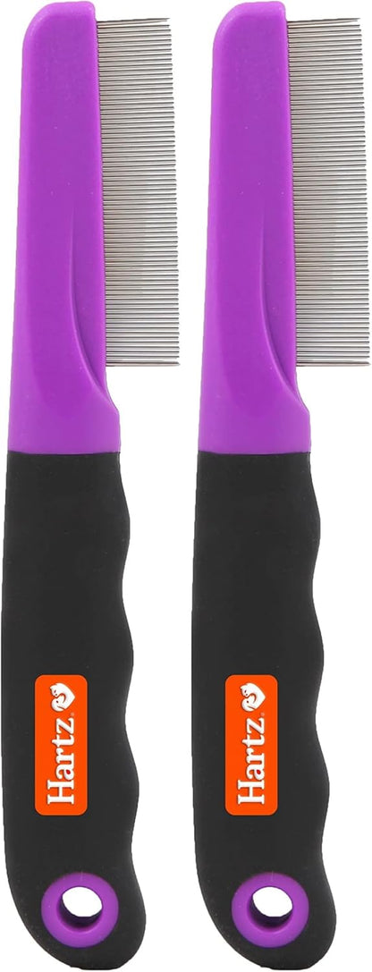 Hartz Groomer's Best Flea Comb for Dogs and Cats, Fine-Toothed Gentle Pet Comb for Detangling or Dematting Face & Paws (Pack of 1)