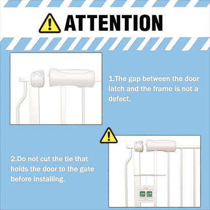 ALLAIBB Extra Wide Pressure Mount Baby Gate Auto Close Metal Child Dog Pet Safety Gates with Walk Through for Stairs,Doorways,Kitchen and Living Room (62.02-66.93"/158-170cm)