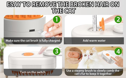 2024 Multifunctional Pet Grooming Brush - 3-in-1 Detangling and Massage Comb for Removing Loose Hair from Cats and Dogs