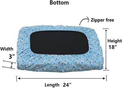 Grey Waterproof Dog Bed Slip Cover Dog Bed Liner Elastic 42 x 30 Inch