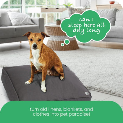 Molly Mutt Medium to Large Dog Bed Cover- Forever Young Print - Measures 27”X36”X5’’ - 100% Cotton - Durable - Breathable - Sustainable - Machine Washable Dog Bed Cover (Dd82b)