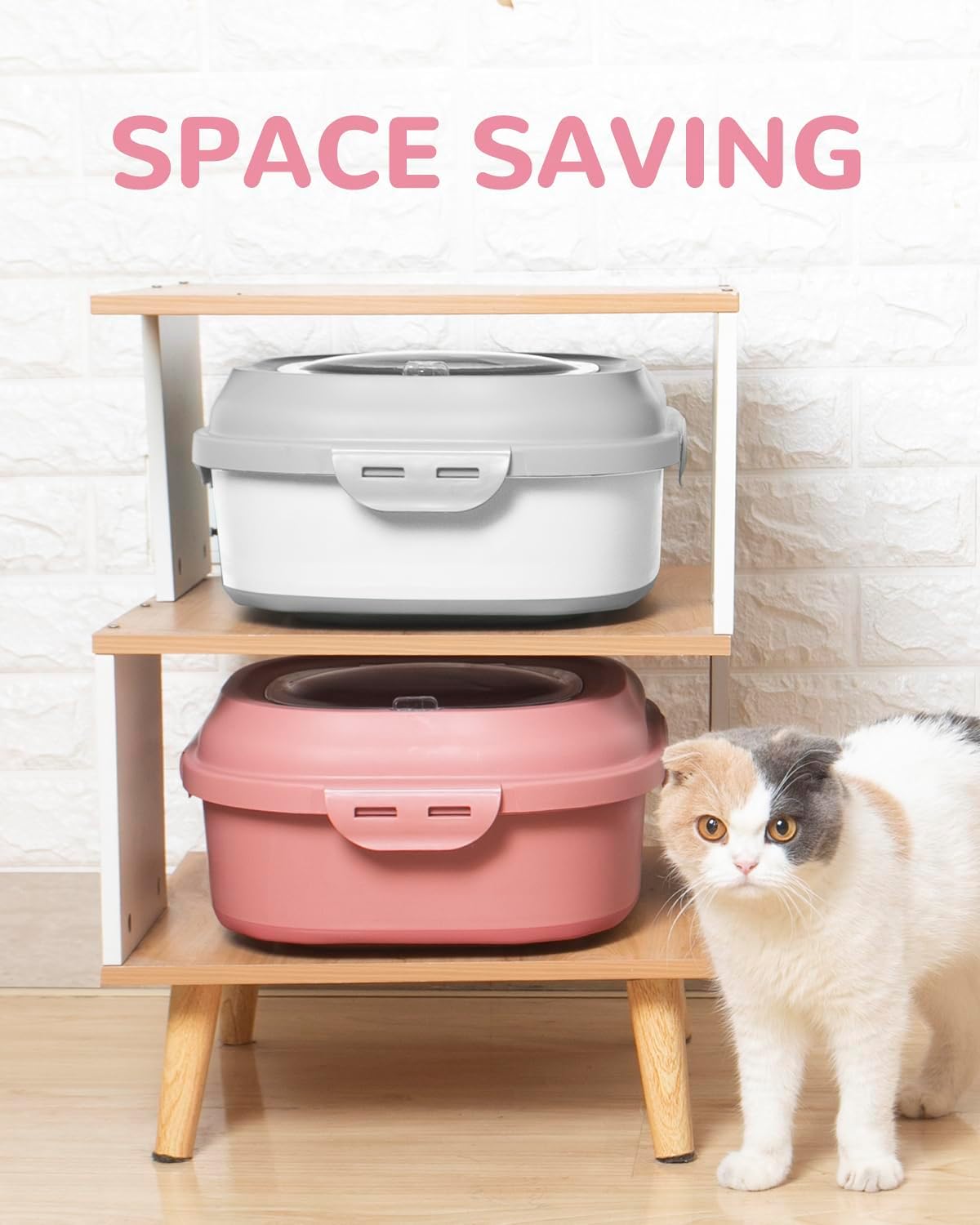 30-35 Lbs Dog Food Storage Container Collapsible Dog Food Container with Airtight Lids, Wheels, Scoop and 2pcs Food Storage Containers, Large Pet food storage for Dog, Cat