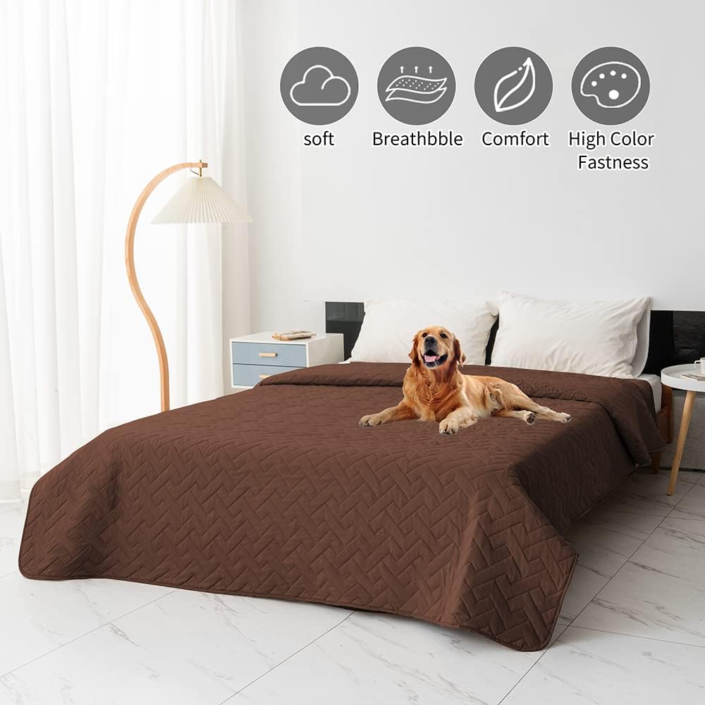 fuguitex Waterproof Dog Bed Cover Couch Cover, Anti-Slip Cat Mat Pet Pad Blanket for Sofa Chair Recliner Furniture Protrctor