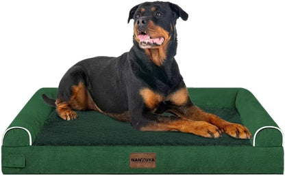 Large Dog Bed Orthopedic Washable: Beds Bolster XL Bed Large Big Dogs Memory Foam Couch Sofa Waterproof with Removable Cover