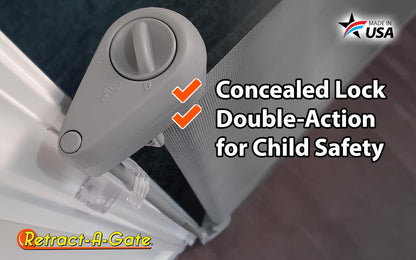Retract-A-Gate 52 inch White: The Original and only Made in USA Retractable Baby, Dog, & Cat Gate